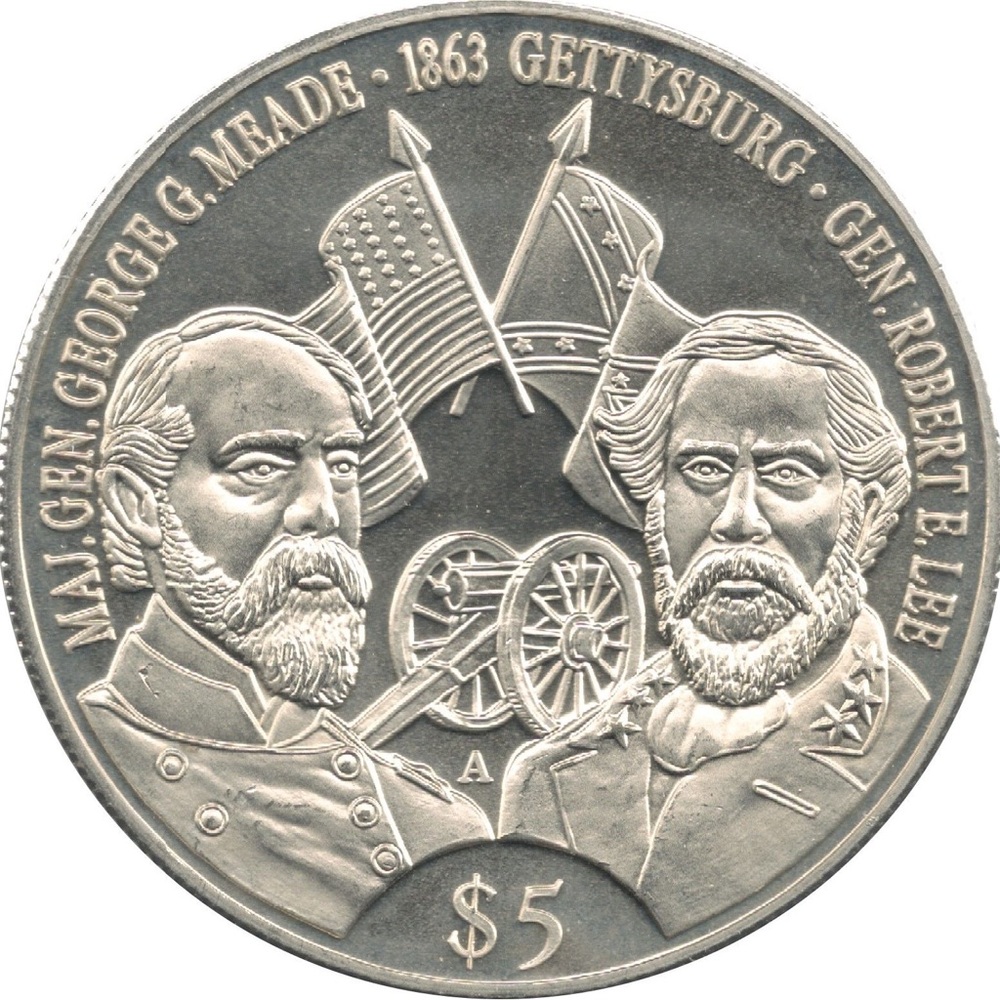 American Mint Commemorative Civil War Coin - $5 Liberia Coin